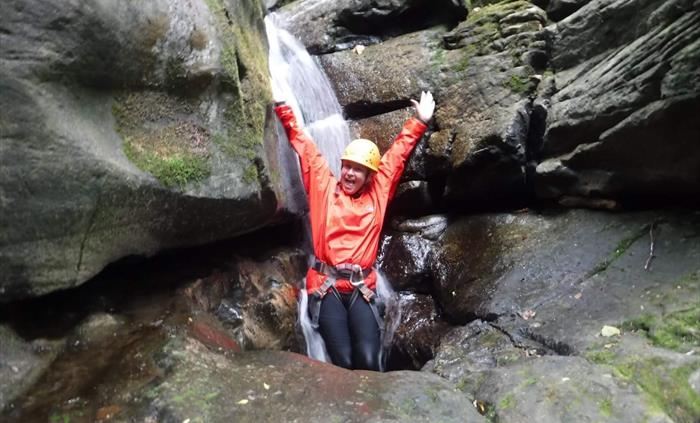 Gorge Scrambling near the Brecon Beacons